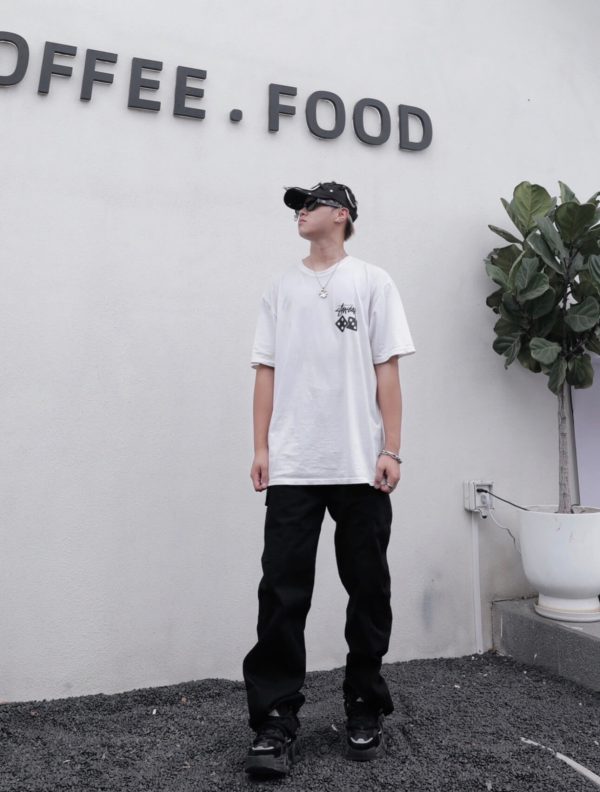Stüssy Fuzzy Dice Tee- White