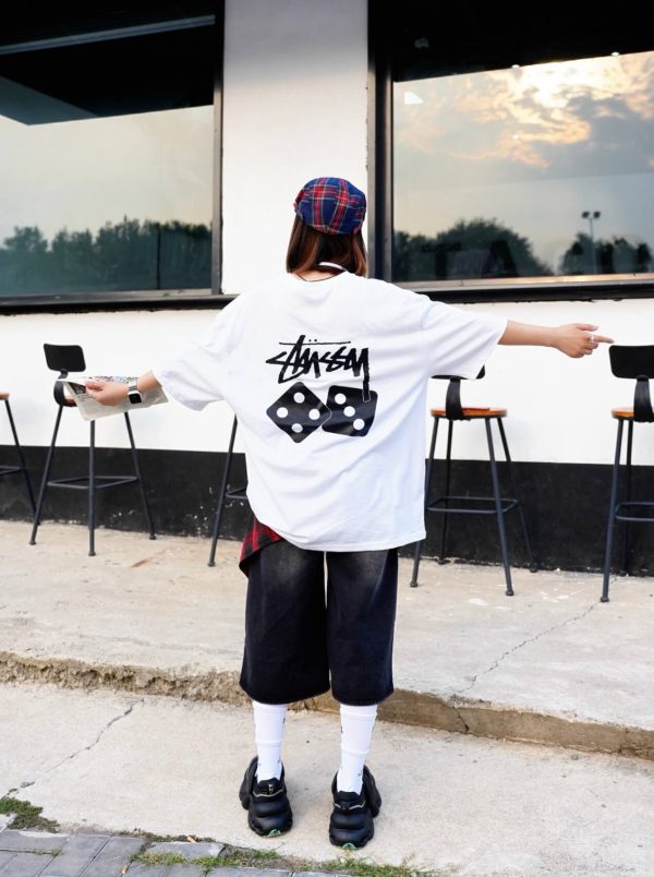 Stüssy Fuzzy Dice Tee- White