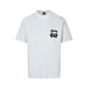 Stüssy Fuzzy Dice Tee- White