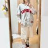 Supreme Ultrasuede Mesh Baseball Jersey- Gray