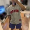 Supreme Ultrasuede Mesh Baseball Jersey- Gray
