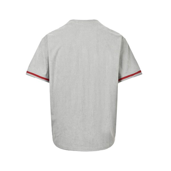 Supreme Ultrasuede Mesh Baseball Jersey- Gray