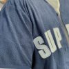 Supreme Ultrasuede Mesh Baseball Jersey- Navy Blue