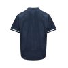 Supreme Ultrasuede Mesh Baseball Jersey- Navy Blue