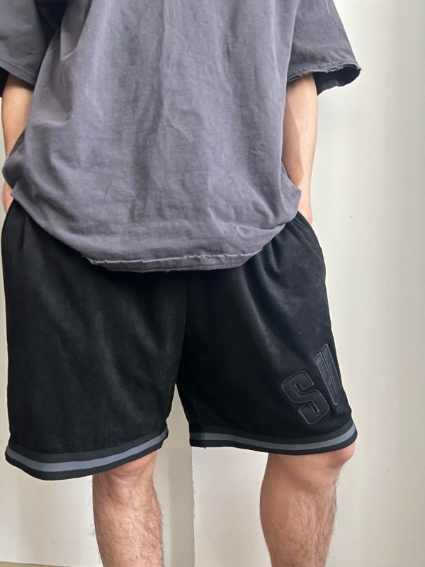 Supreme Ultrasuede Mesh Shorts- Black