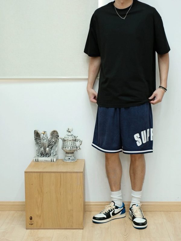Supreme Ultrasuede Mesh Shorts- Navy Blue