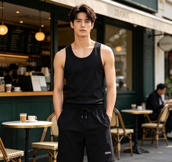 Zegna Ermenegildo Sweat Shorts- Black