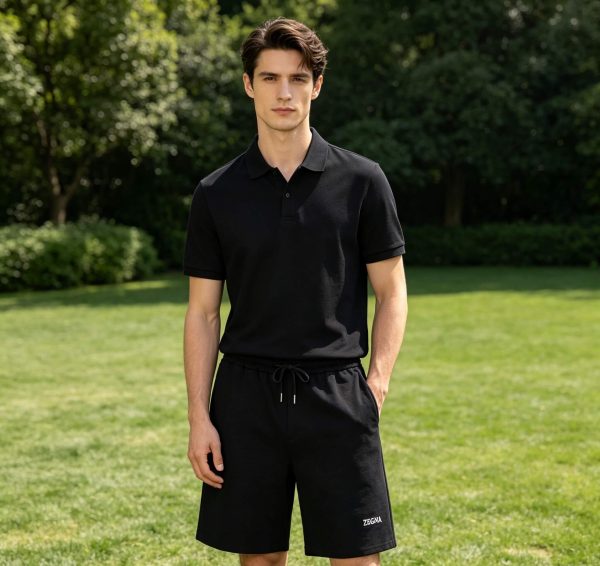 Zegna Ermenegildo Sweat Shorts- Black