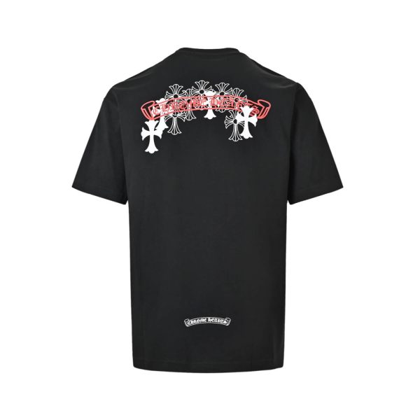 a7f92b8d (1) Chrome Hearts Red Cross Tee short-sleeve t-shirt- Black