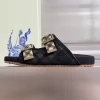 Burberry Check Suede Urchin Men's Sandal - Black