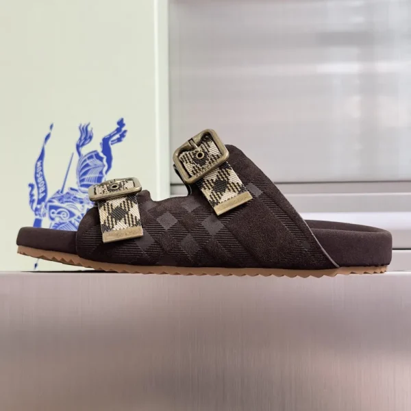 Burberry Check Suede Urchin Men's Leather Sandal