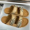 Burberry Urchin Brown Suede Men's Sandal with Plaid
