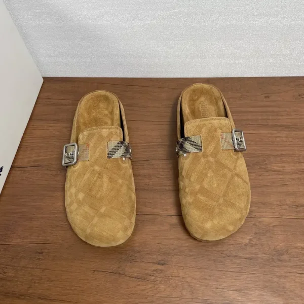 Burberry Urchin Jute Beige Suede Slide