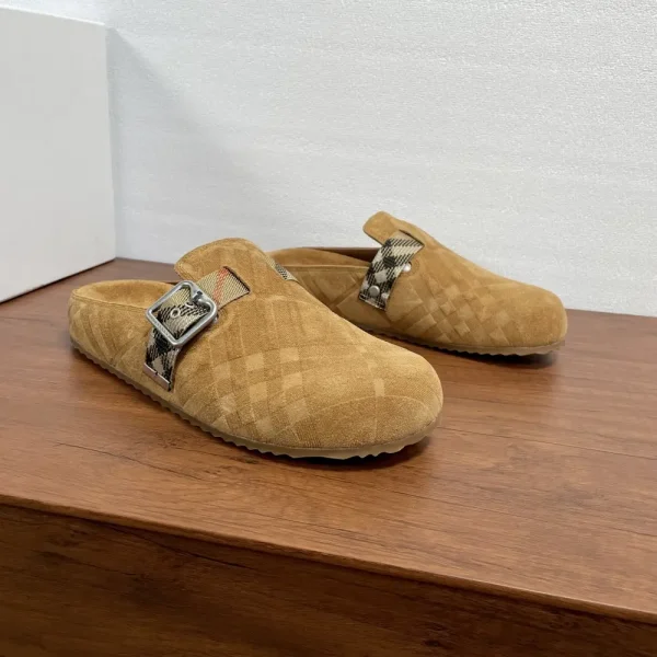 Burberry Urchin Jute Beige Suede Slide