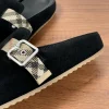 Burberry Urchin Men's Black Suede Slide with B-Buckle