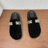 Burberry Urchin Men's Black Suede Slide with B-Buckle
