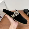 Burberry Urchin Men's Black Suede Slide with B-Buckle