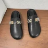 Burberry Urchin Men's Black Suede Slide with Check