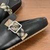 Burberry Urchin Men's Black Suede Slide with Check