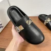 Burberry Urchin Men's Black Suede Slide with Check