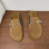 Burberry Urchin Men's Jute Beige Suede Slide