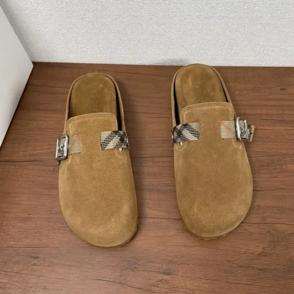 Burberry Urchin Men's Jute Beige Suede Slide
