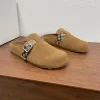 Burberry Urchin Men's Jute Beige Suede Slide