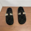 Burberry Urchin Men's Black Suede Slide with B Buckle
