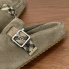 Burberry Urchin Men's Suede Slide with Iconic Check