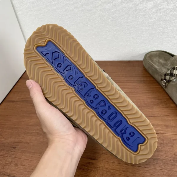 Burberry Urchin Men's Suede Slide with Iconic Check