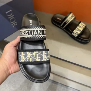 dior-dway-cotton-slide-magic-tape-detail-view Dior Dway Men's Cotton Slide with Magic Tape
