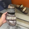 Dior Dway Men's Black Embroidered Cotton Slide