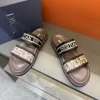 Dior Dway Men's Black Embroidered Cotton Slide
