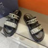 dior-dway-mens-black-embroidered-slide-overhead-view Dior Dway Men's Black Embroidered Slide