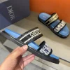 dior-dway-mens-embroidered-deep-blue-slide-side-view-2 Dior Dway Men's Deep Blue Embroidered Slide