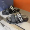 Dior Dway Men's Slides - Embroidered Cotton