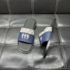 Gucci Men's Slide in Blue GG Fabric with Rubber Sole