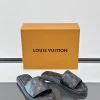 Louis Vuitton Monogram LV Easy Mules Black Leather Slide