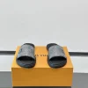 Louis Vuitton Black Leather Slide - LV Easy Mules