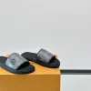 Louis Vuitton Black Leather Slide - LV Easy Mules