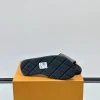 Louis Vuitton Black Leather Slide - LV Easy Mules