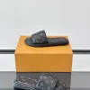 Louis Vuitton Monogram LV Easy Mules Black Leather Slide