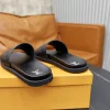 Louis Vuitton Men's Black Rubber Slide - Waterproof Mule