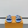 Louis Vuitton Pool Pillow Men's Blue Canvas Slide