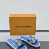 Louis Vuitton Pool Pillow Men's Blue Canvas Slide