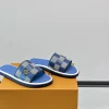 Louis Vuitton Pool Pillow Men's Blue Canvas Slide