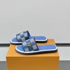 Louis Vuitton Pool Pillow Men's Blue Canvas Slide