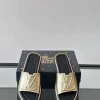 Louis Vuitton Sunbath Men's Gold Leather Slide