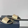 Louis Vuitton Sunbath Men's Gold Leather Slide