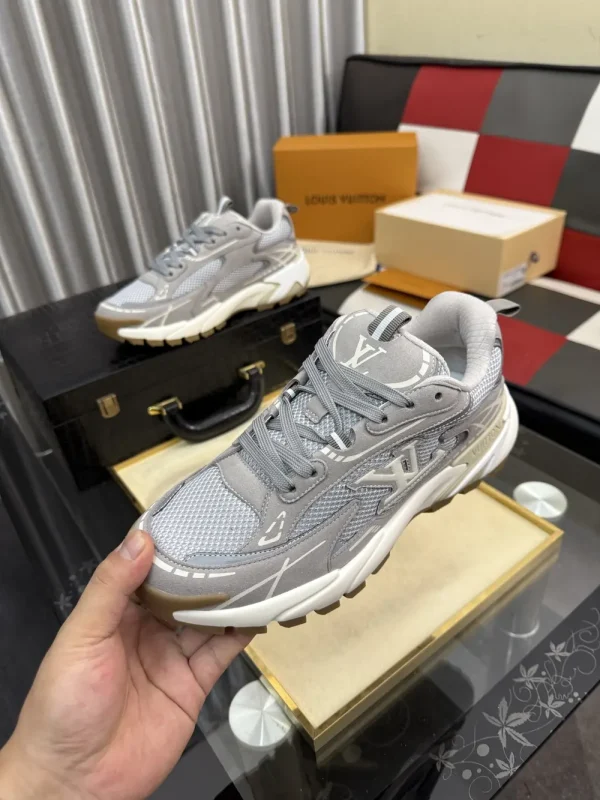 Louis Vuitton LV Tatic Runner Grey Silk Sneaker